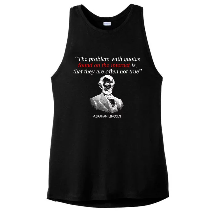 Autor Writer Writing Abraham Lincoln Funny Journalist Gift Ladies Tri-Blend Wicking Tank