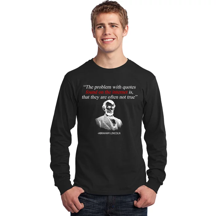 Autor Writer Writing Abraham Lincoln Funny Journalist Gift Long Sleeve Shirt