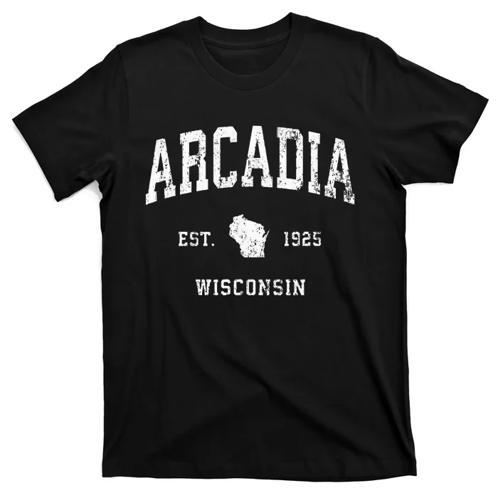 Arcadia Wisconsin Wi Vintage Athletic Sports Design T-Shirt