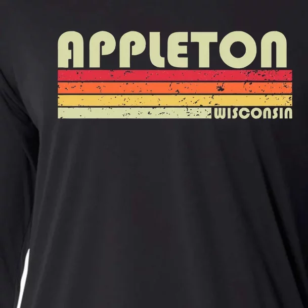 Appleton Wi Wisconsin Funny City Home Roots Cooling Performance Long Sleeve Crew