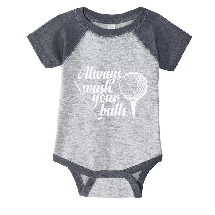 Always Wash Your Balls Golf Trendsport Infant Baby Jersey Bodysuit