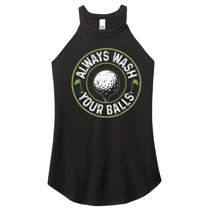 Always Wash Your Balls Golf Lover Golfer Golfing Life Women’s Perfect Tri Rocker Tank