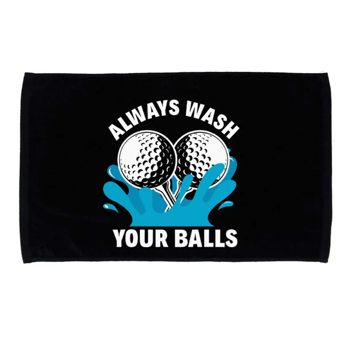 Always Wash Your Balls Funny Golf Microfiber Hand Towel