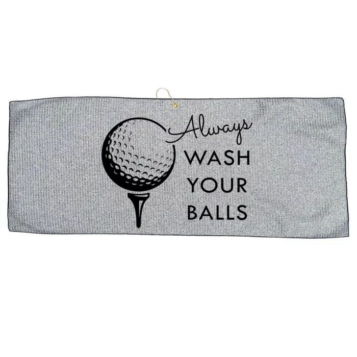 Always Wash Your Balls Funny Golf Large Microfiber Waffle Golf Towel