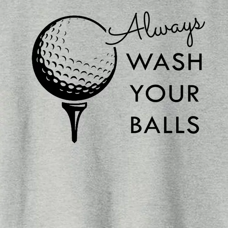 Always Wash Your Balls Funny Golf Women's Crop Top Tee