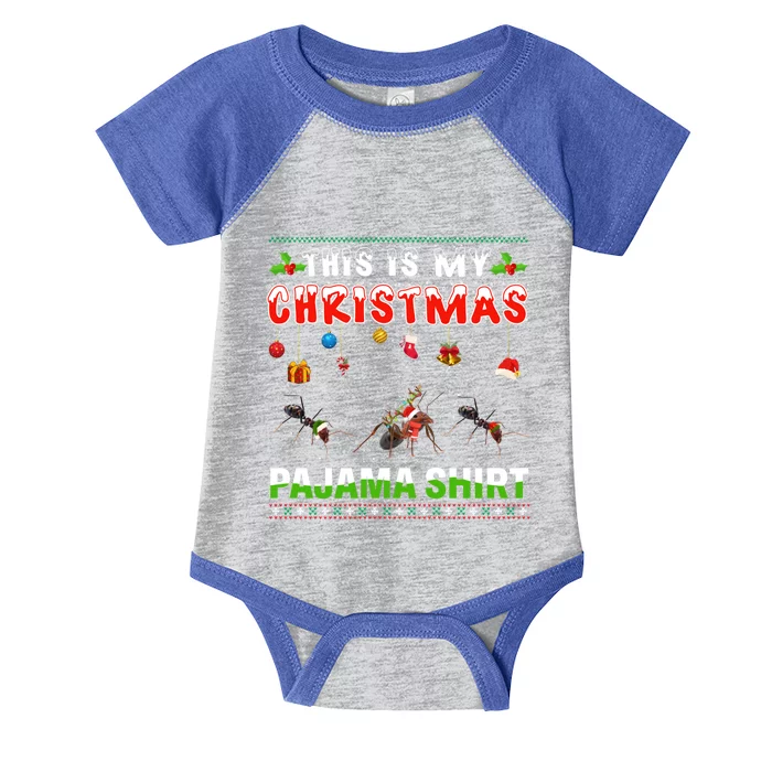 Ant Xmas Animals Squad This Is My Christmas Pajama Gift Infant Baby Jersey Bodysuit