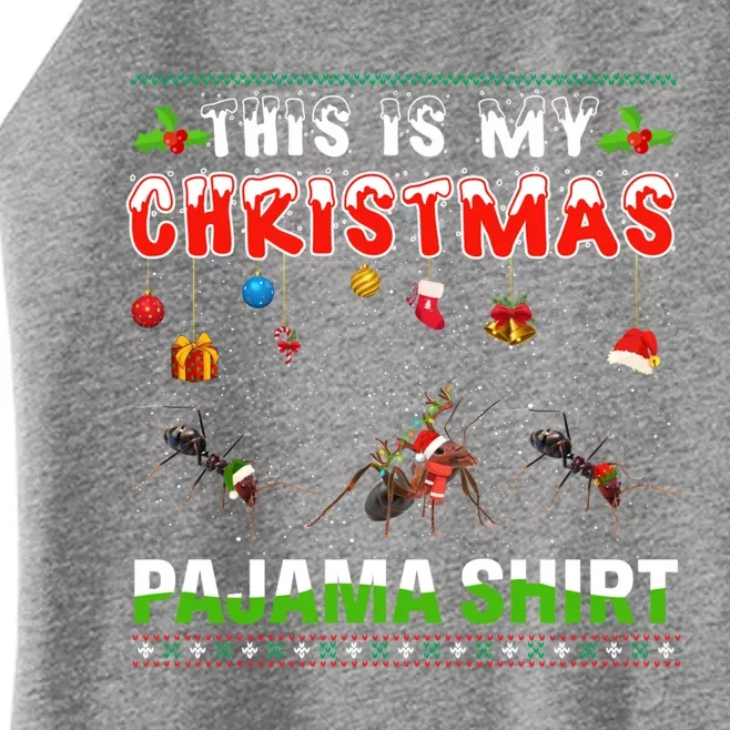 Ant Xmas Animals Squad This Is My Christmas Pajama Gift Women’s Perfect Tri Rocker Tank