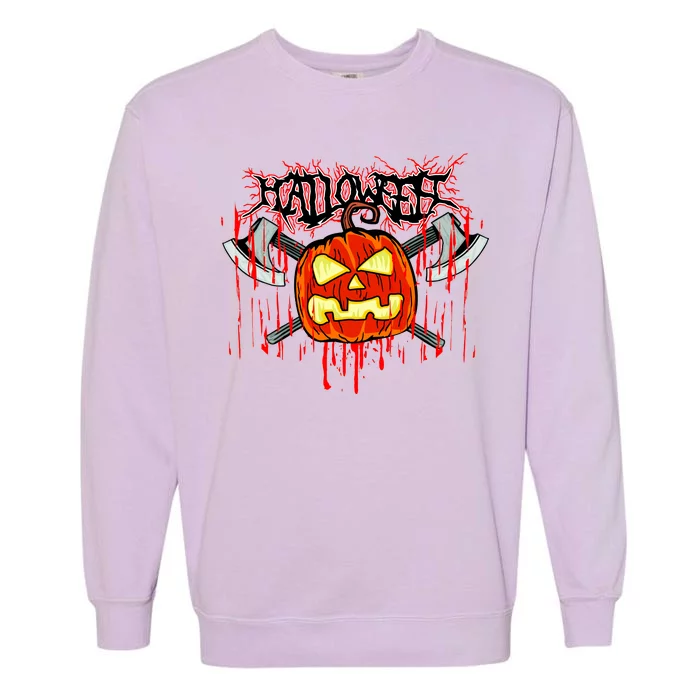 Axe Halloween Pumpkin Garment-Dyed Sweatshirt