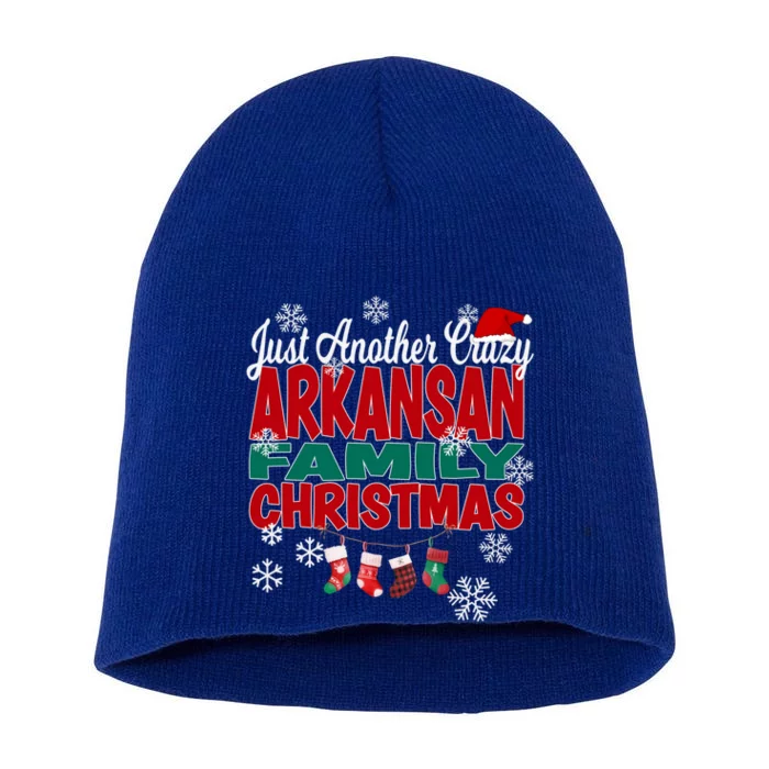 Arkansas Xmas Just Another Crazy Arkansan Family Christmas Cool Gift Short Acrylic Beanie