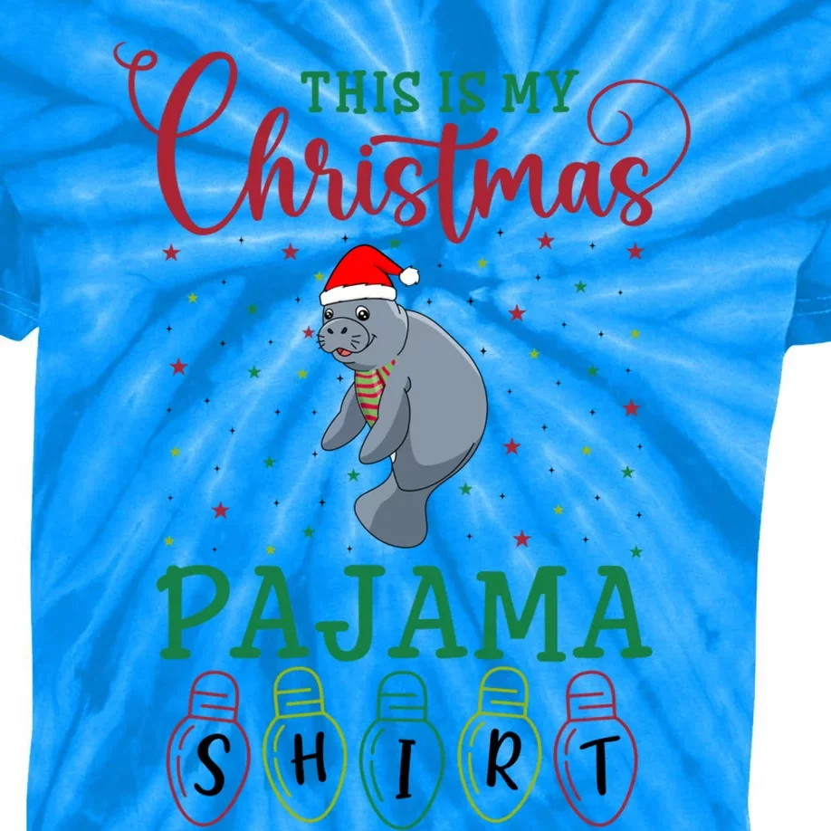 Atee Xmas Light Funny This Is My Christmas Pajama Gift Kids Tie-Dye T-Shirt