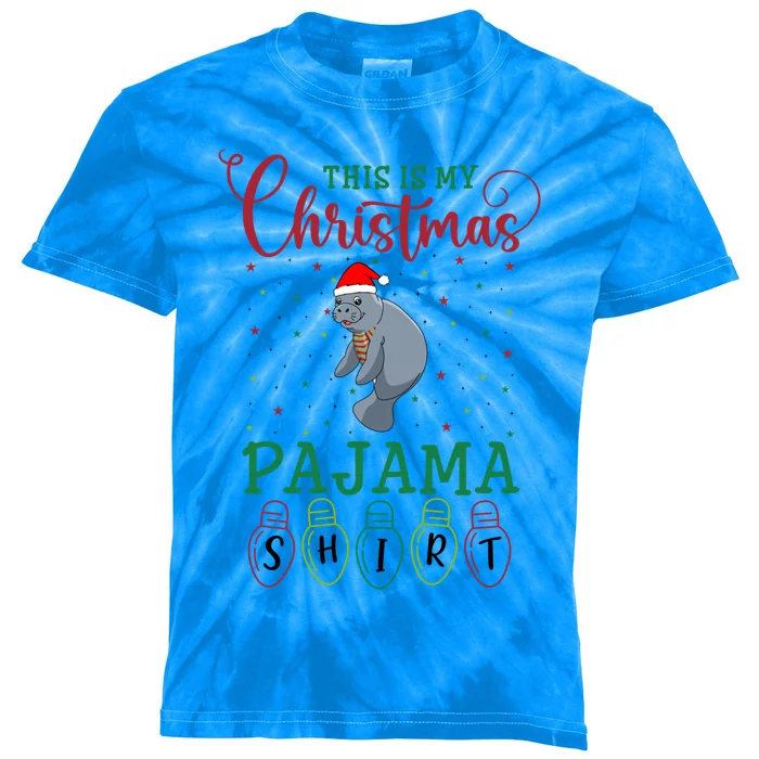 Atee Xmas Light Funny This Is My Christmas Pajama Gift Kids Tie-Dye T-Shirt