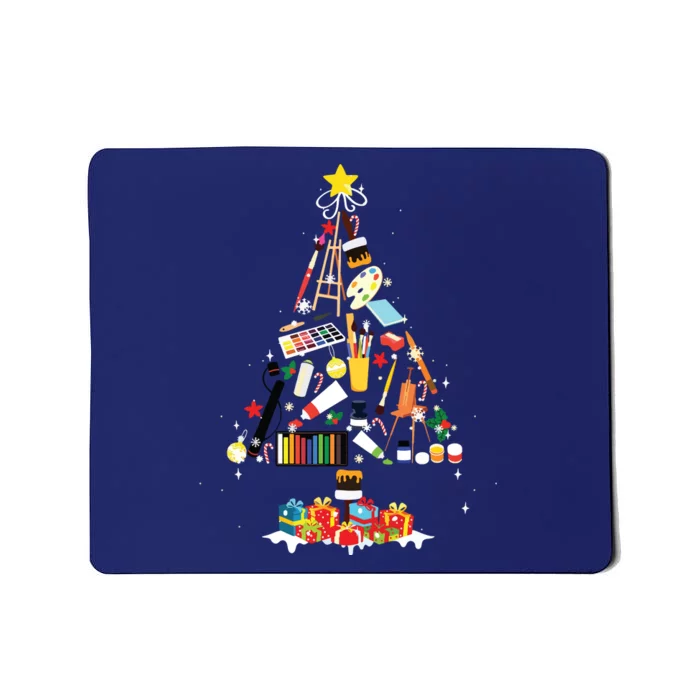 Art Xmas Tree Decor Art Teacher Ugly Artist Christmas Gift Mousepad