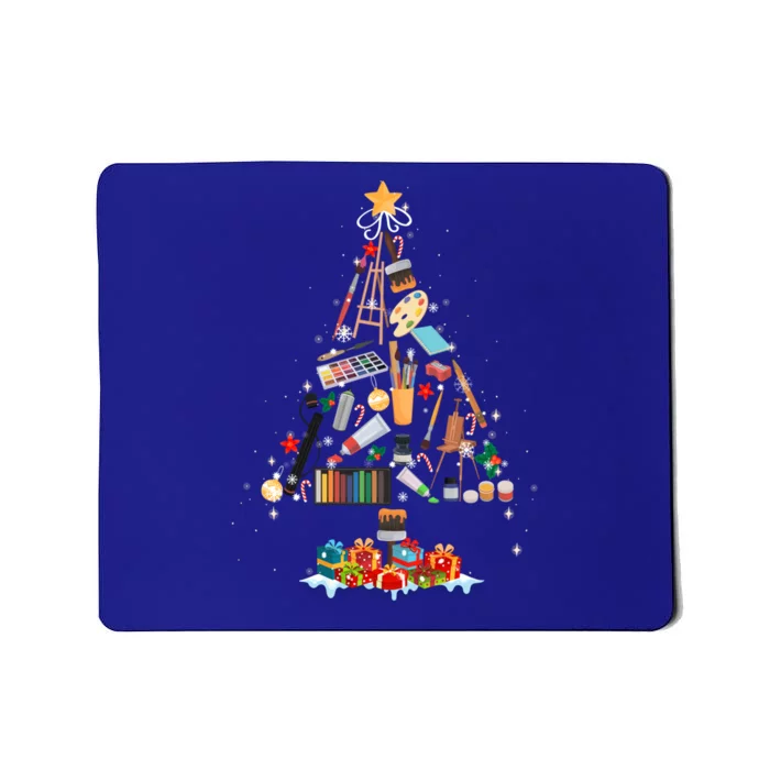 Art Xmas Tree Decor Art Teacher Ugly Artist Christmas Gift Mousepad