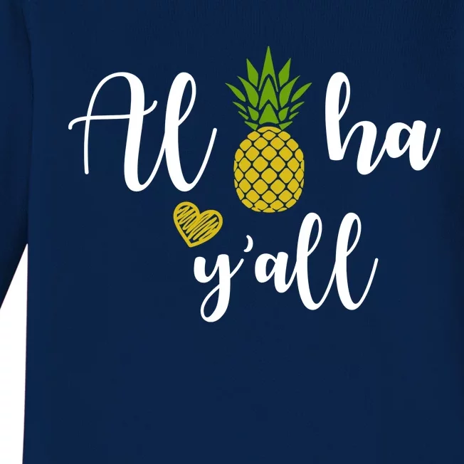 Aloha Y'all Baby Long Sleeve Bodysuit