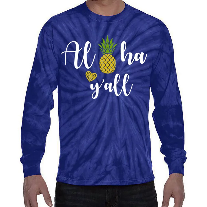 Aloha Y'all Tie-Dye Long Sleeve Shirt