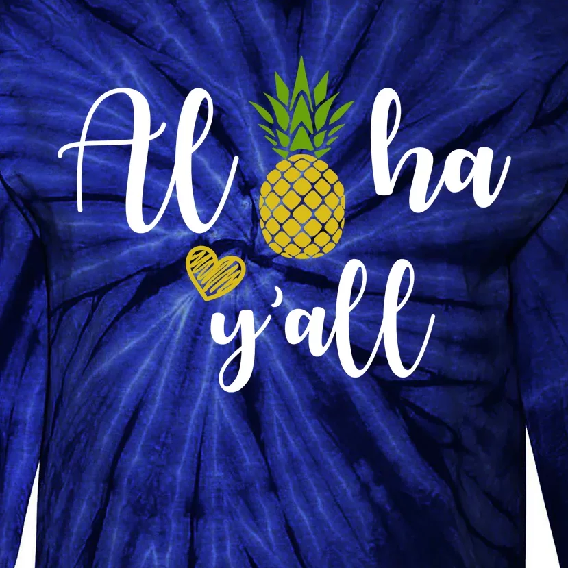 Aloha Y'all Tie-Dye Long Sleeve Shirt