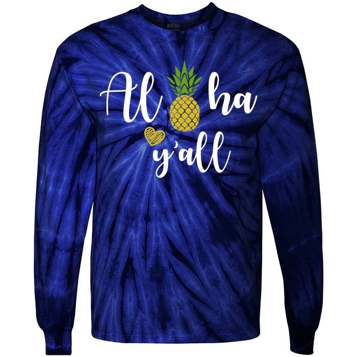 Aloha Y'all Tie-Dye Long Sleeve Shirt