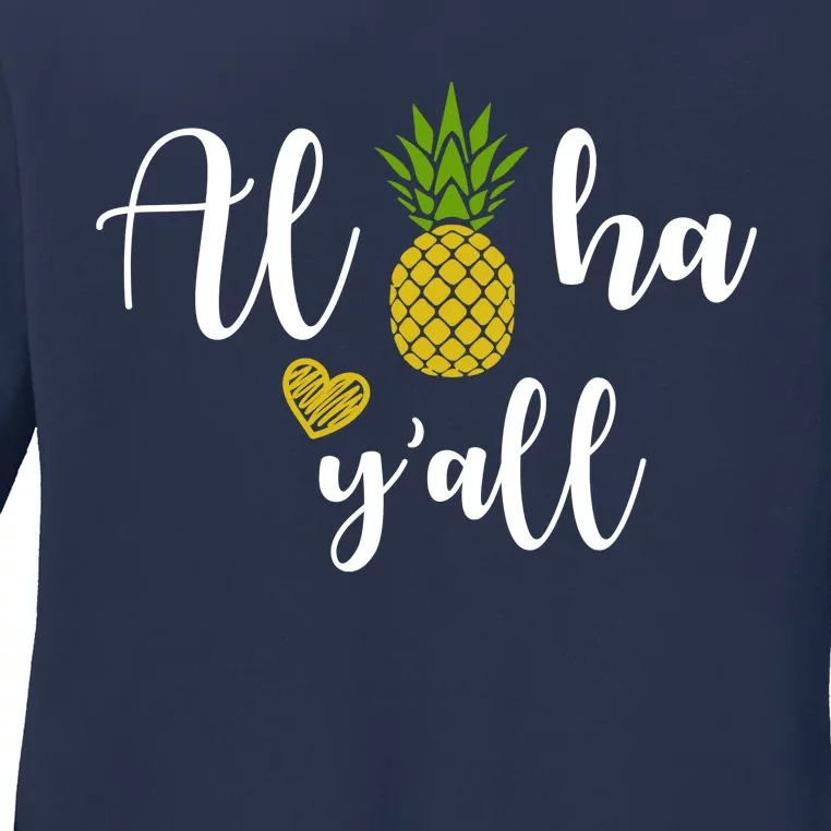 Aloha Y'all Ladies Long Sleeve Shirt