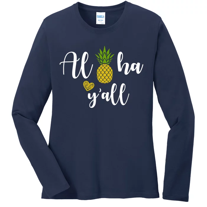 Aloha Y'all Ladies Long Sleeve Shirt