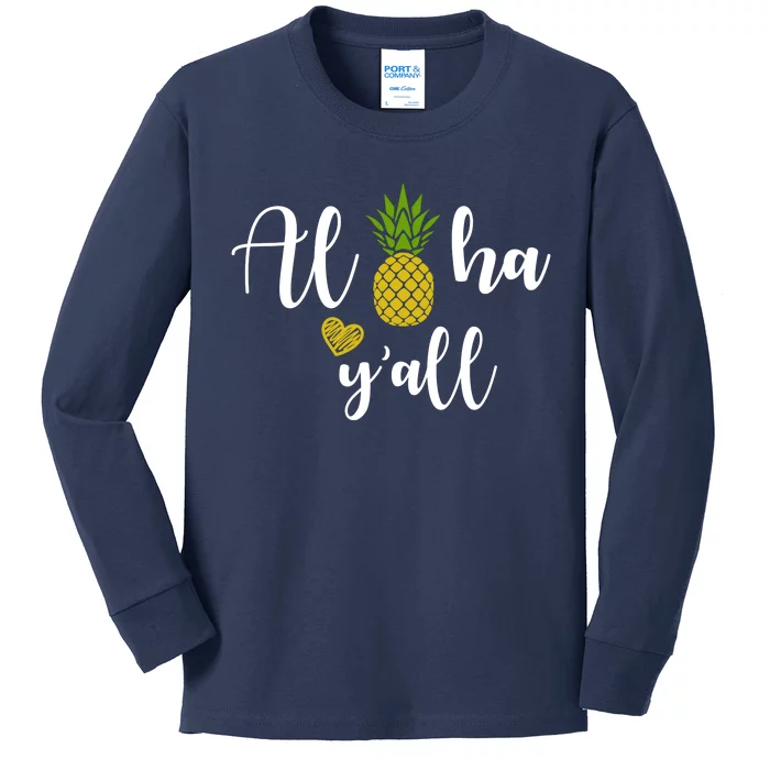 Aloha Y'all Kids Long Sleeve Shirt