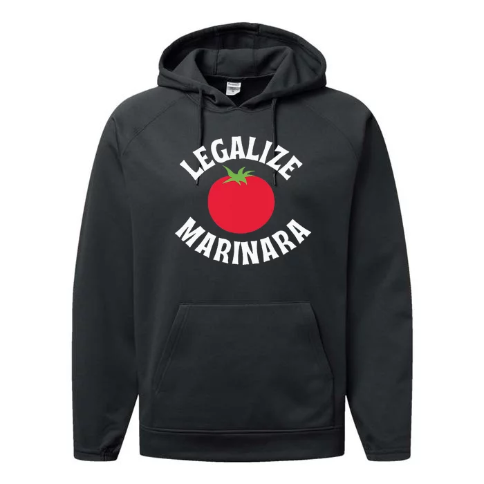 Are You A Marinara Lover Performance Fleece Hoodie