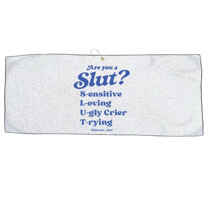 Are You A Slut LOving SEnsitive UGly Crier TRying Welcome Slut Large Microfiber Waffle Golf Towel