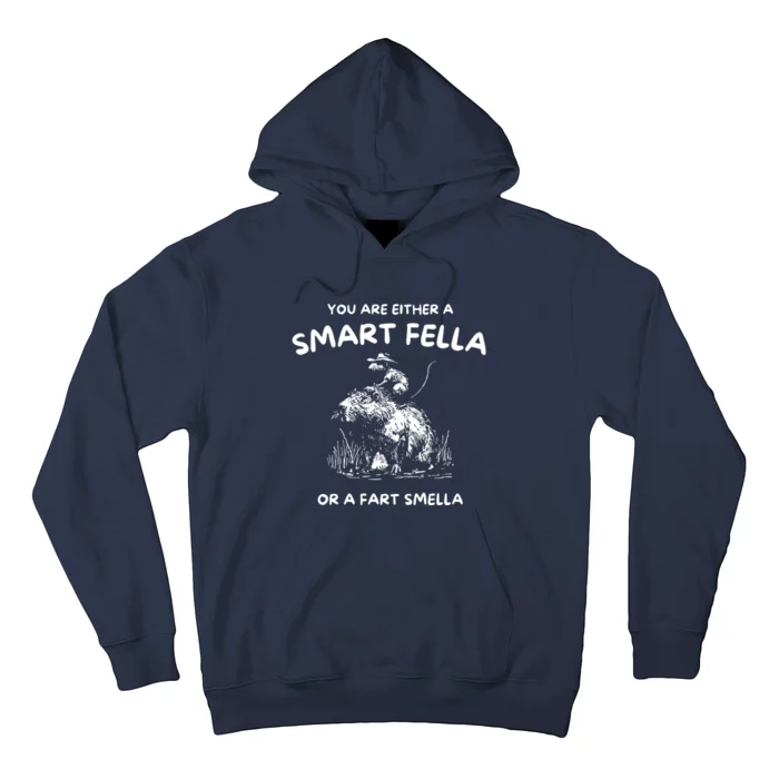 Are You A Smart Fella Or Fart Smella Funny Rat Riding Cabybara Hoodie