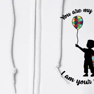 Autism You Are My Heart I Am Your Voice Autism Awareness Day Full Zip Hoodie