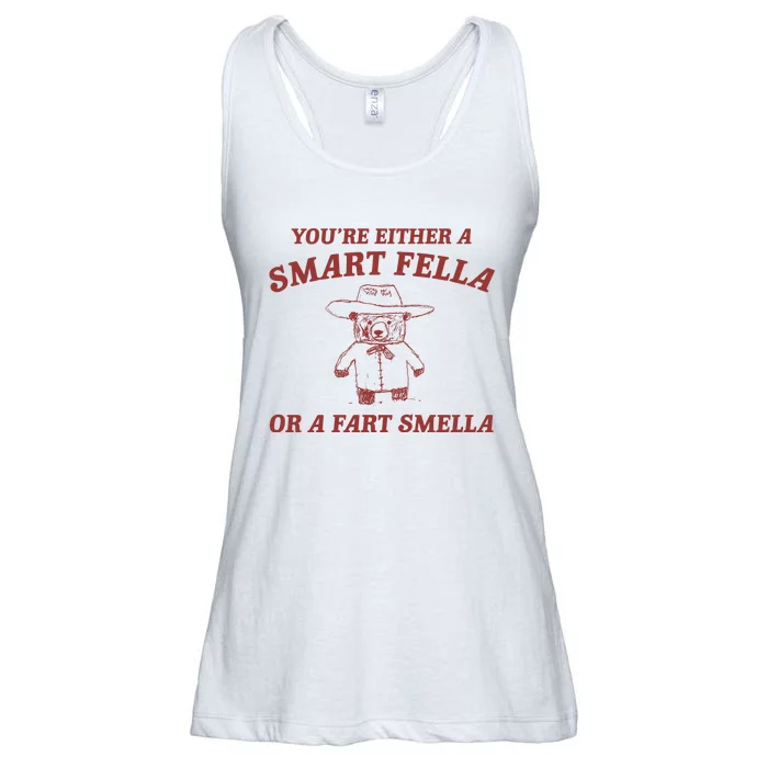 Are You A Smart Fella Or Fart Smella Ladies Essential Flowy Tank