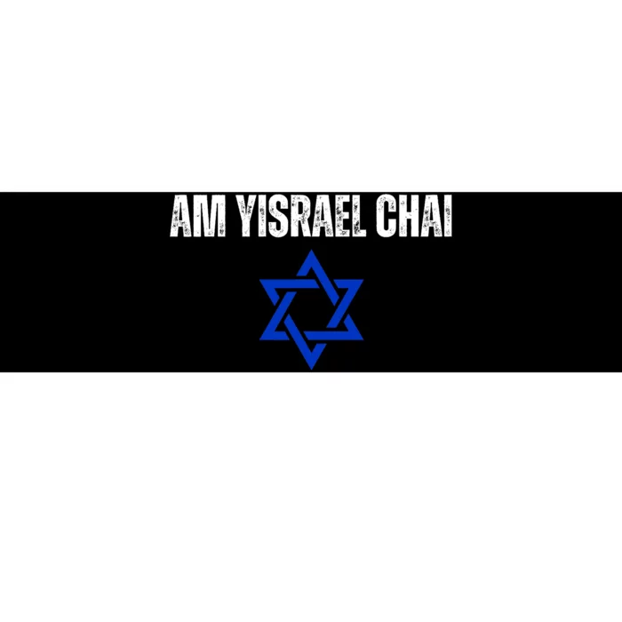 Am Yisrael Chai Star Of David Jewish Pride Support Israeli Bumper Sticker