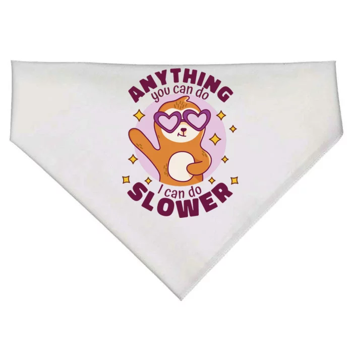 Anything You Can Do I Can Do Slower Sloth USA-Made Doggie Bandana