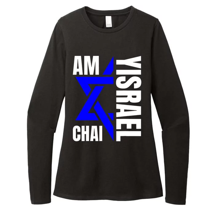 Am Yisrael Chai Israel Star Of David Womens CVC Long Sleeve Shirt