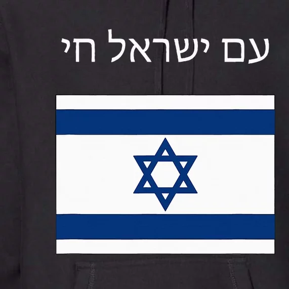 Am Yisrael Chai Hebrew for Israel Lives Premium Hoodie