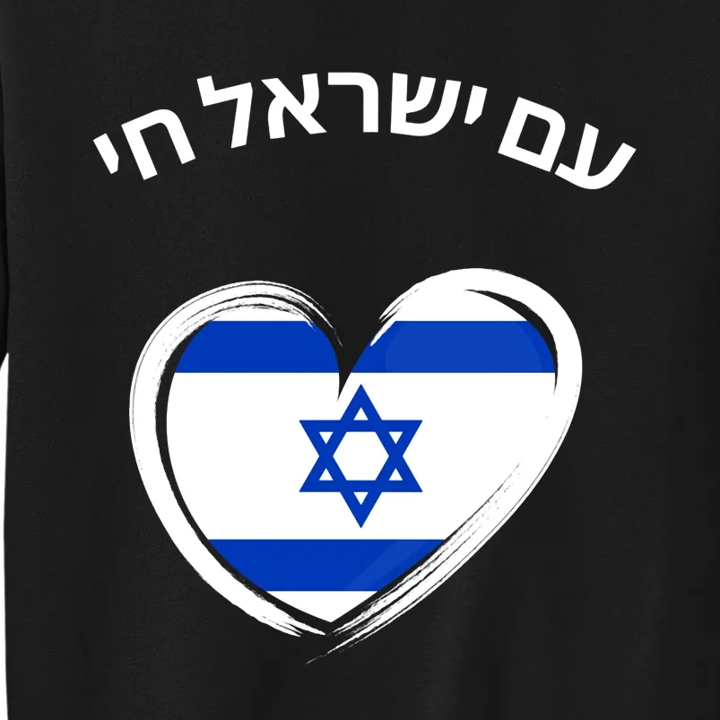 Am Yisrael Chai In Hebrew Love Israel Israeli Flag Sweatshirt