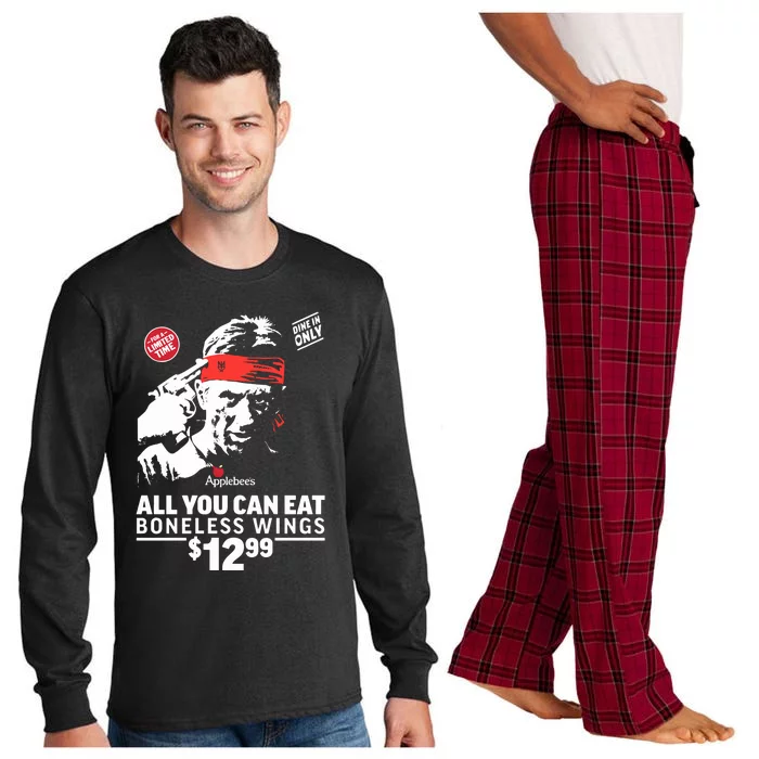 All You Can Eat Boneless Wings Long Sleeve Pajama Set