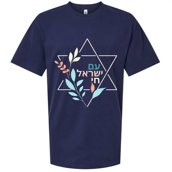 Am Yisrael Chai Jewish Pride Israel Star Of David Sueded Cloud Jersey T-Shirt