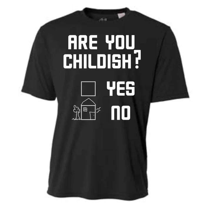 Are You Childish? Funny Adultish Cartoon Drawing Cooling Performance Crew T-Shirt