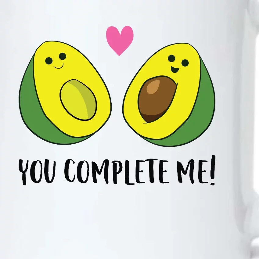 Avocado You Complete Me Avocado Black Color Changing Mug