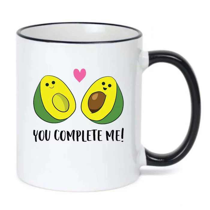 Avocado You Complete Me Avocado Black Color Changing Mug