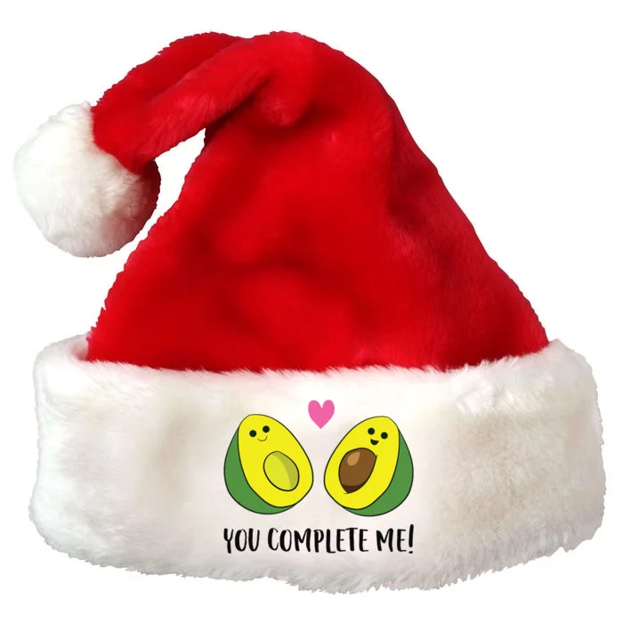 Avocado You Complete Me Avocado Premium Christmas Santa Hat