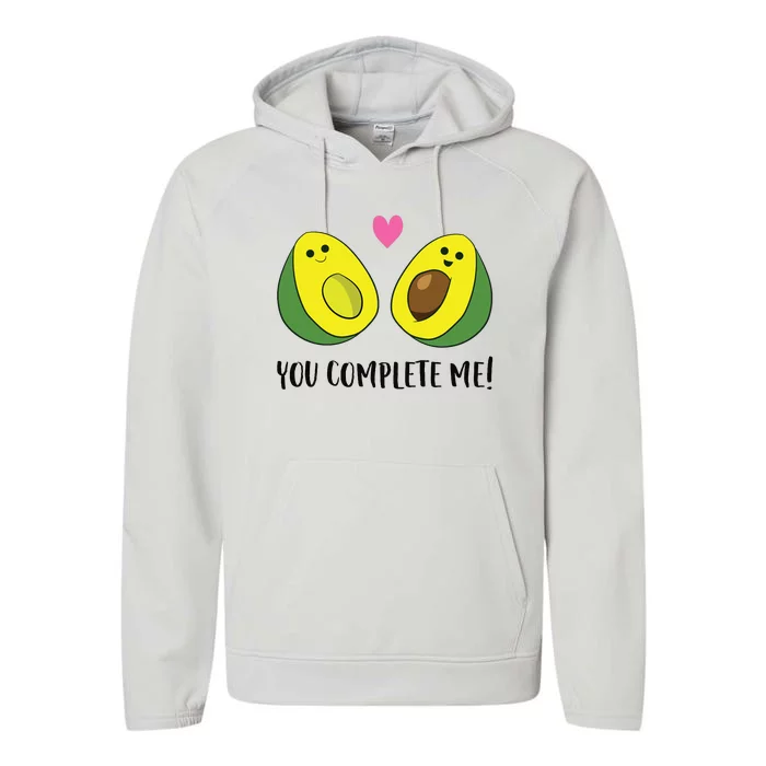 Avocado You Complete Me Avocado Performance Fleece Hoodie