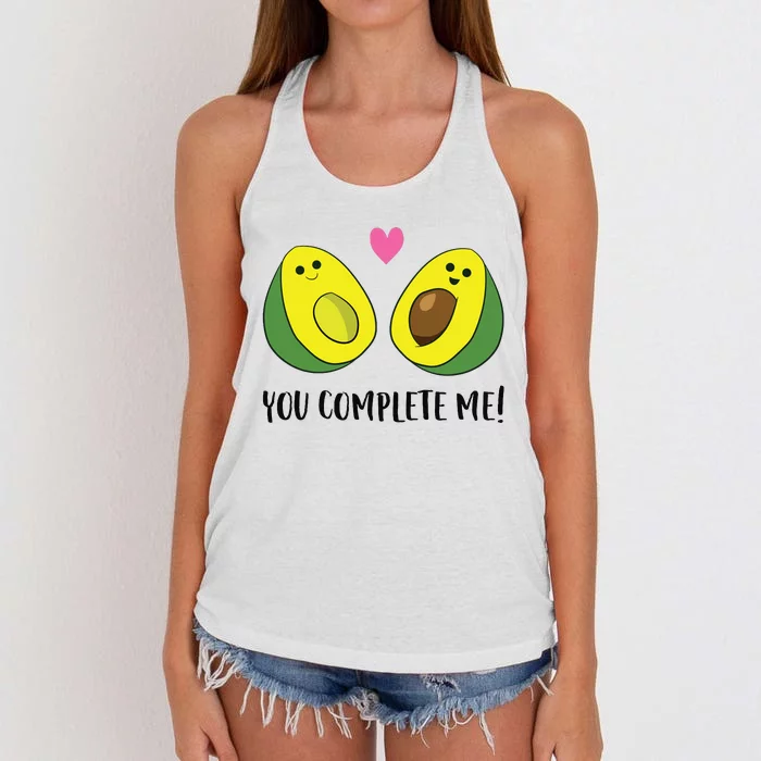 Avocado You Complete Me Avocado Women's Knotted Racerback Tank