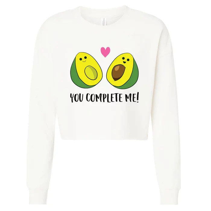 Avocado You Complete Me Avocado Cropped Pullover Crew