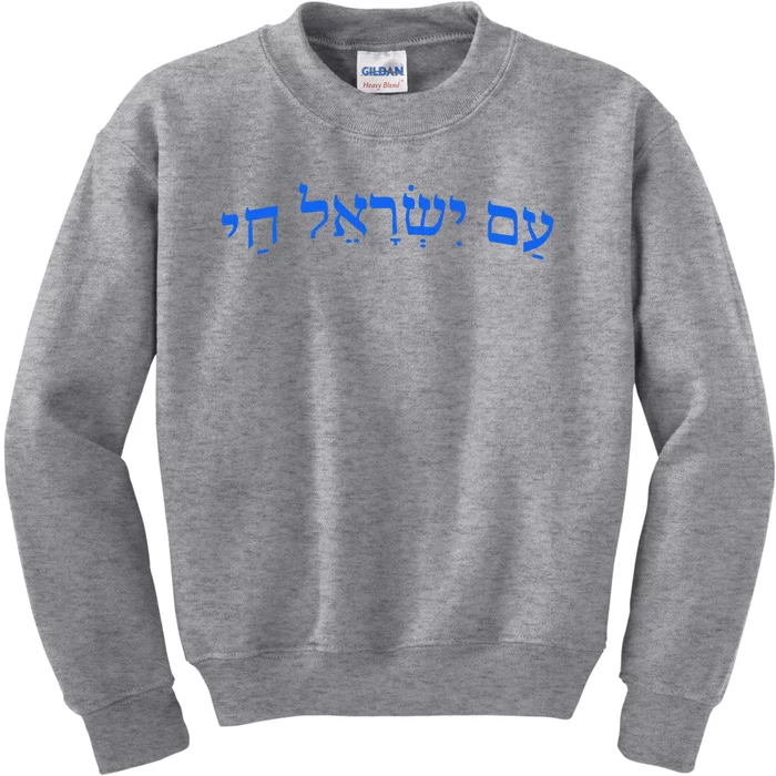 Am Yisrael Chai Jewish Pride Israel Star Of David Kids Sweatshirt