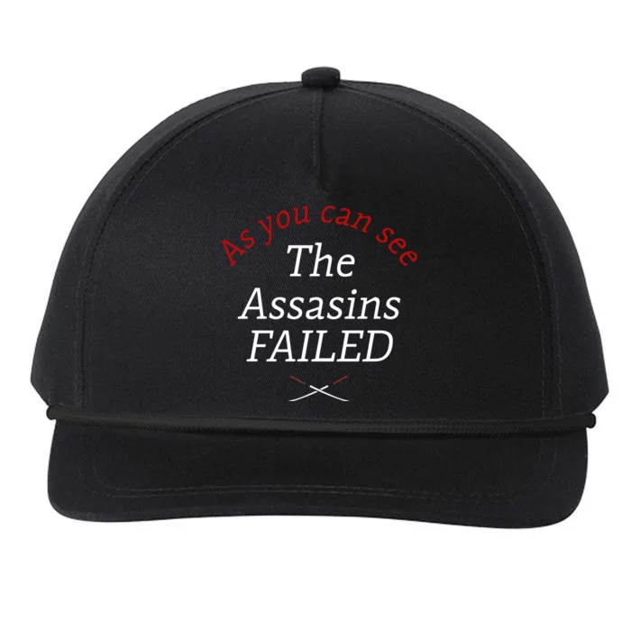 As You Can See The Assassins Failed Snapback Five-Panel Rope Hat