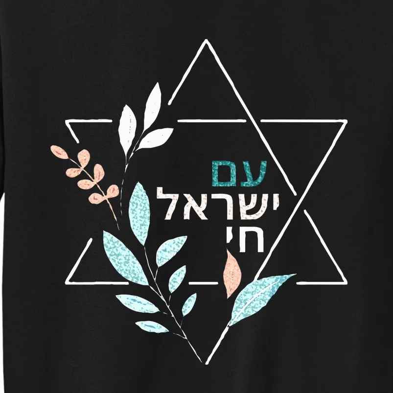 Am Yisrael Chai Jewish Pride Israel Star Of David Tall Sweatshirt