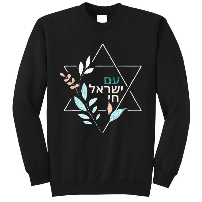 Am Yisrael Chai Jewish Pride Israel Star Of David Tall Sweatshirt