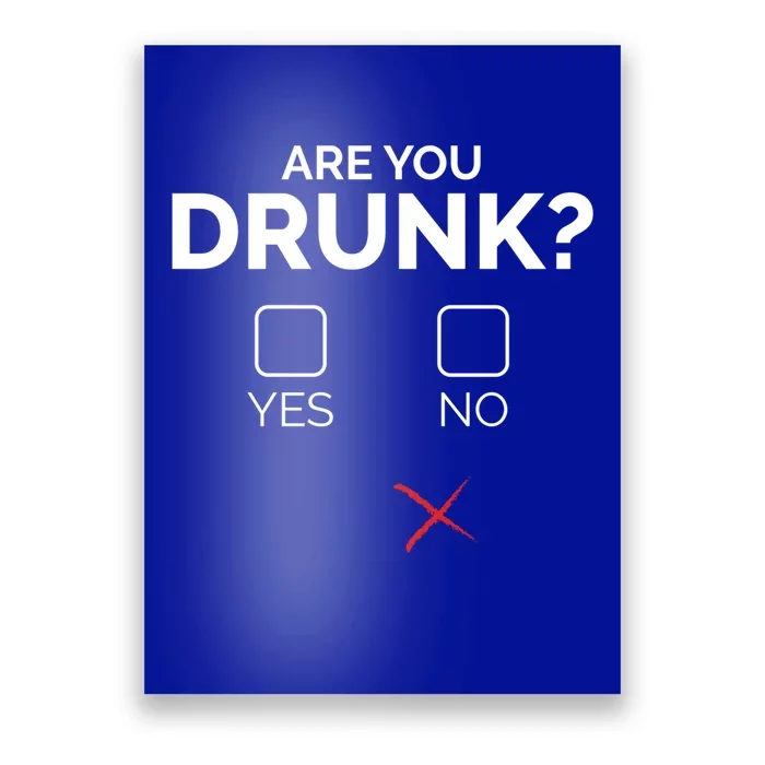 Are You Drunk Check The Box Great Gift Poster