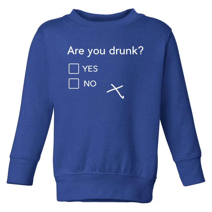 Are You Drunk Yes No Gift Funny Ing Party Funny Gift Toddler Sweatshirt