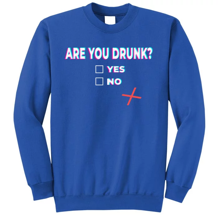 Are You Drunk? Great Gift Yes No Funny Ing Party Beer Humor Bar Gift Sweatshirt